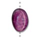 Enameled Ceramic Slider Oval Bead 24x17mm Ø4mm