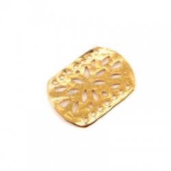 Intercalaire Fleur en Métal/Laiton 23x17mm (Ø1,2mm)