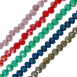 Glass Crystal Bead Round Faceted 4x3mm (Ø0.6mm) (~125pcs)