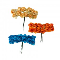 Paper Flower Bouquet w/ Wire 90x35mm