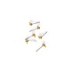 Clous d'oreilles boule en Métal/Laiton 4mm