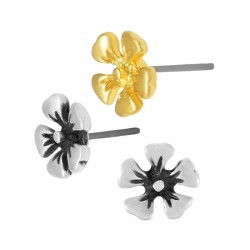 Zamak Earring Flower 8mm