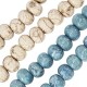 Ceramic Bead Round w/ Marble Effect & Enamel 16mm (Ø4mm)