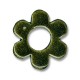 Enameled Ceramic Pendant Flower 45mm Ø16mm