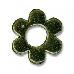Enameled Ceramic Pendant Flower 45mm Ø16mm