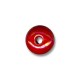 Enameled Ceramic Bead Round Oval 18mm Ø3.5mm
