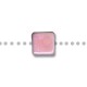 Enameled Ceramic Bead Square Flat 13mm Ø3mm