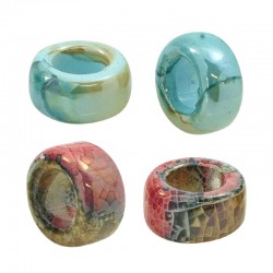 Ceramic Slider Ring w/ Enamel 19x10mm (Ø11mm)