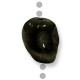 Enameled Ceramic Bead Skull 20mm