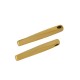 Stainless Steel 304 Pendant Bar Twisted 5x40mm Ø2.8x4.3mm