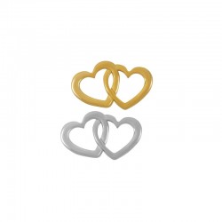 Stainless Steel 304 Connector Hearts 16x9mm