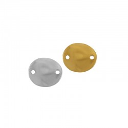 Connecteur rond Martelé en Acier Inoxydable 304 9 x 8 mm