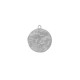Breloque Ronde Martelée en Acier Inoxydable 304 14 mm