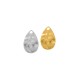 Stainless Steel 304 Charm Teardrop Hammered 7x11mm