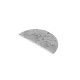 Stainless Steel 304 Semicircle Hammered with 2 Holes 24x12mm