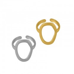 Stainless Steel 304 Finger Ring Oval 15x23mm
