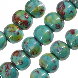 Ceramic Bead Round w/ Enamel 26mm