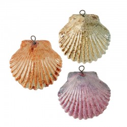 Ceramic Pendant Shell w/ Enamel (~47x44mm)