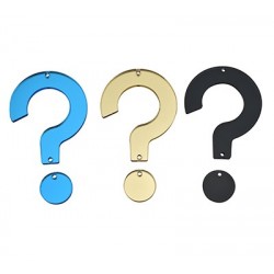 Plexi Acrylic Question Mark 44x55mm & 18mm (2pcs/Set)