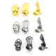 Orecchino in Metallo Ottone Rotondo a Clip 9x15mm