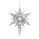Brass Charm Star with Zircon 12x18mm