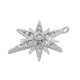 Breloque Étoile en Laiton avec Zircon 12 x 18 mm