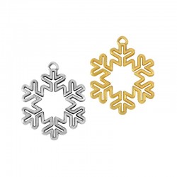 Zamak Pendant Snowflake 30mm