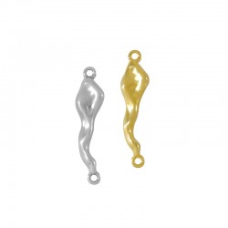 Zamak Pendant Geometrical Irregular w/ 2 Hoops 28x8mm