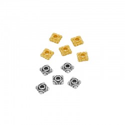 Zamak Bead Washer Square 8mm/3.4mm (Ø2.6mm)
