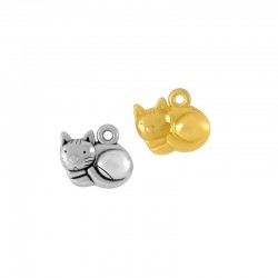 Zamak Charm Cat 14x10mm