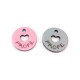 Wooden Charm Round 'Profe' 17mm
