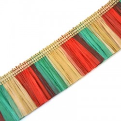 Paper Embossed Ribbon Tassel (~30mm) (1mtr/pack)