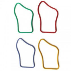 Zamak Rubber Effect Pendant Irregular 30x48mm