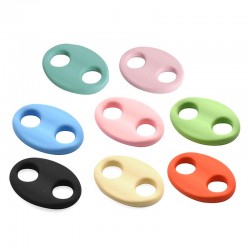 Intercalaire en Métal Zamak couverture caoutchouk 14,5x10mm
