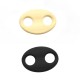 Conector de Metal Zamak Ovalado Efecto Goma 14.5x10mm