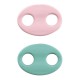 Connettore in Zama Ovale Effetto Gomma 14.5x10mm