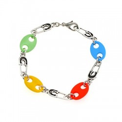 Conector de Metal Zamak Ovalado Efecto Goma 14.5x10mm