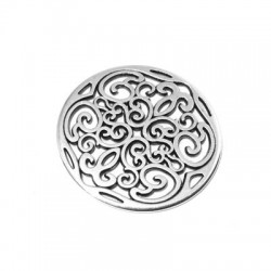 Pendentif Filigrane en Métal/Zamac, 31mm