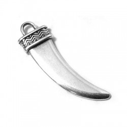 Pendentif Corne en Métal/Zamak 13x35mm