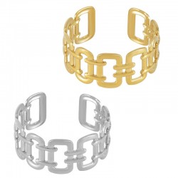 Stainless Steel 304 Finger Ring Chain 19x9mm