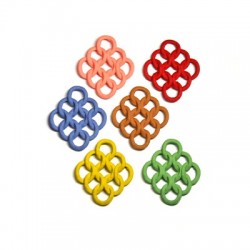 Zamak Rubber Effect Pendant Rhombus 23x27mm