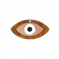 Plexi Acrylic Pendant Evil Eye 70x36mm