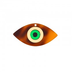 Plexi Acrylic Pendant Evil Eye 68x35mm