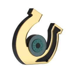 Plexi Acrylic Deco Horseshoe w/ Evil Eye 85x83mm