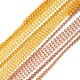 Maglia di Catena a Pallini Diamantata in Ottone 4 File 6.5mm