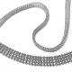 Maglia di Catena a Pallini Diamantata in Ottone 4 File 6.5mm