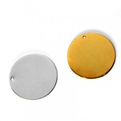 78010516 Brass Round Tag Plain 25mm