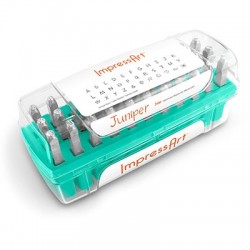 Kit Poinçons police "Juniper" en majuscules 3mm ImpressArt (33pcs/paquet)