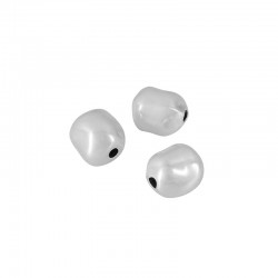 Zamak Bead Oval Irregular 10x12mm (Ø1.7mm)