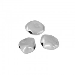 Zamak Bead Irregular Hammered 8x10mm (Ø1.9mm)